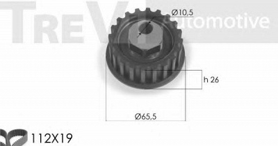 TREVI AUTOMOTIVE kd1264 -  Комплект ремня ГРМ